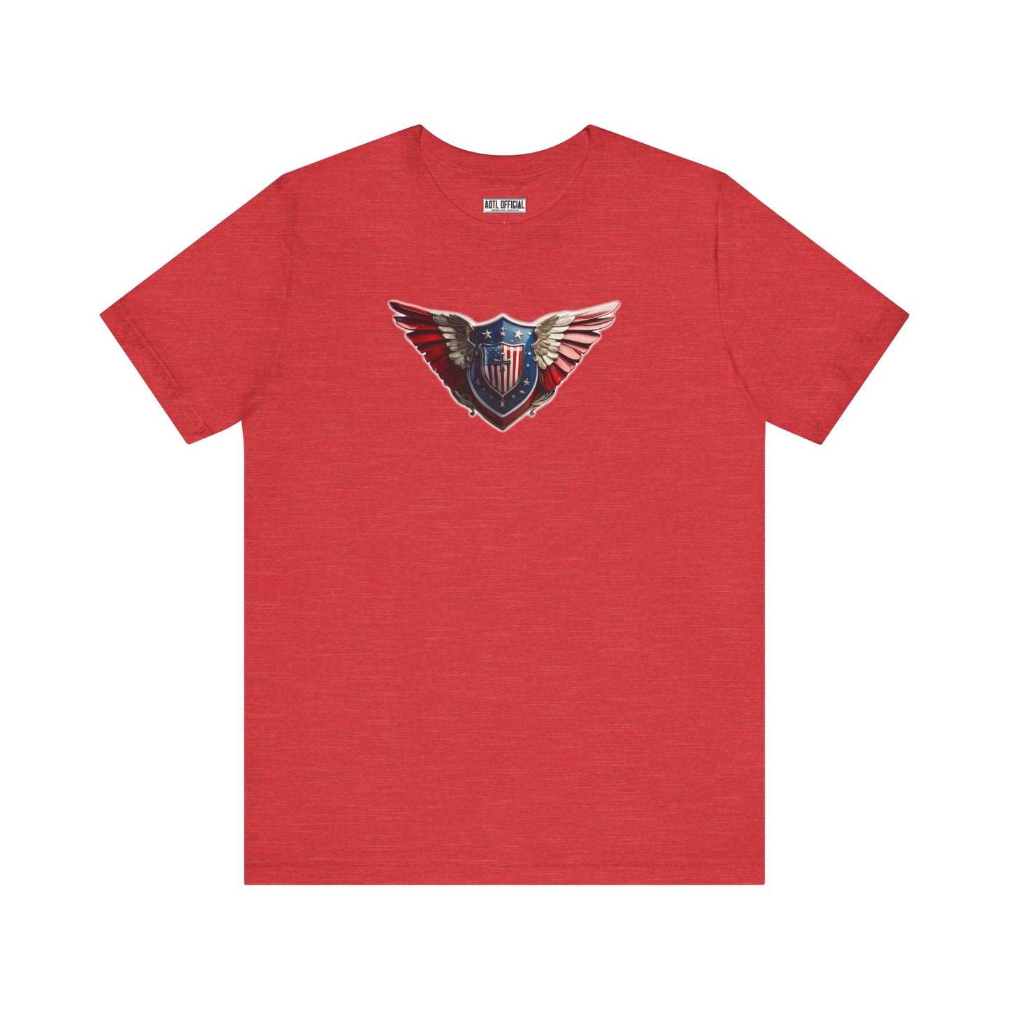 3D Winged Shield Christian Patriotic Unisex Short Sleeve Tee