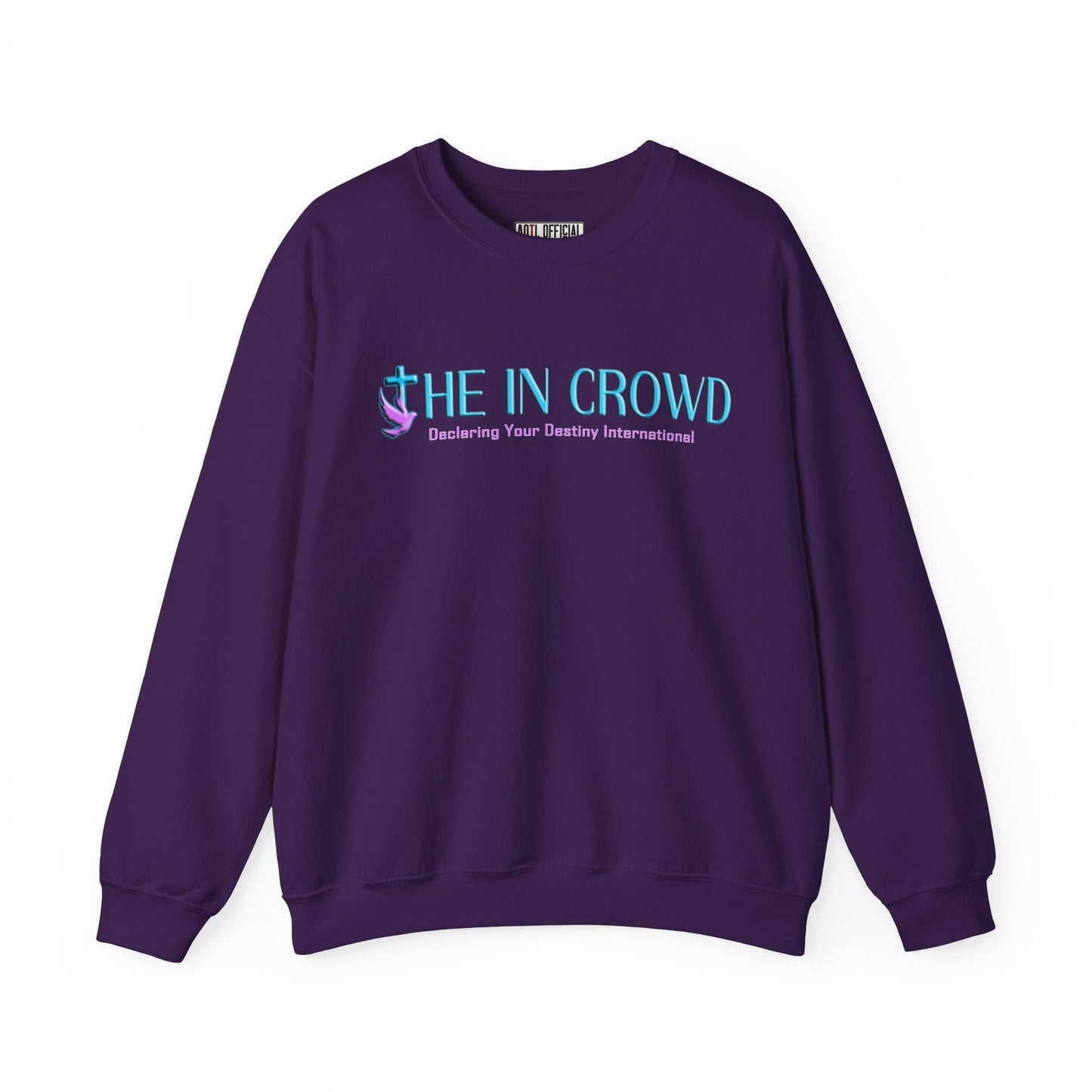 The In Crowd Purple & Teal logo Unisex Heavy Blend™ Crewneck Sweatshirt