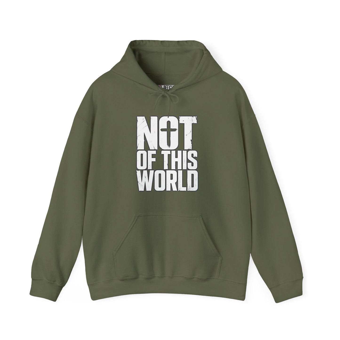 Not Of This World White Text Christian Hoodie