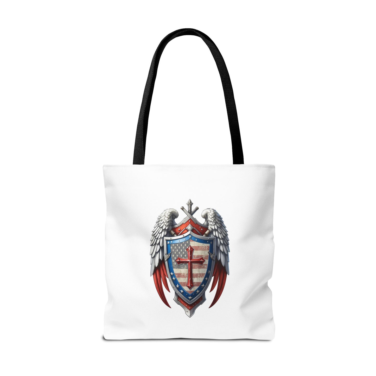 Declaring Your Destiny USA logo/ Winged Guardian Christian Tote bag