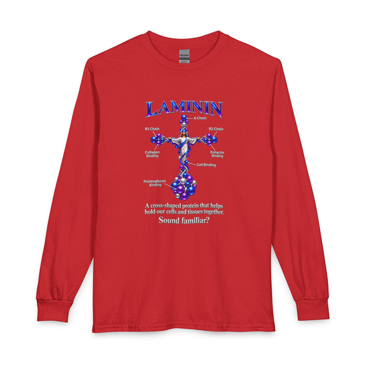 LAMININ Cross Design – Christian Long Sleeve Shirt