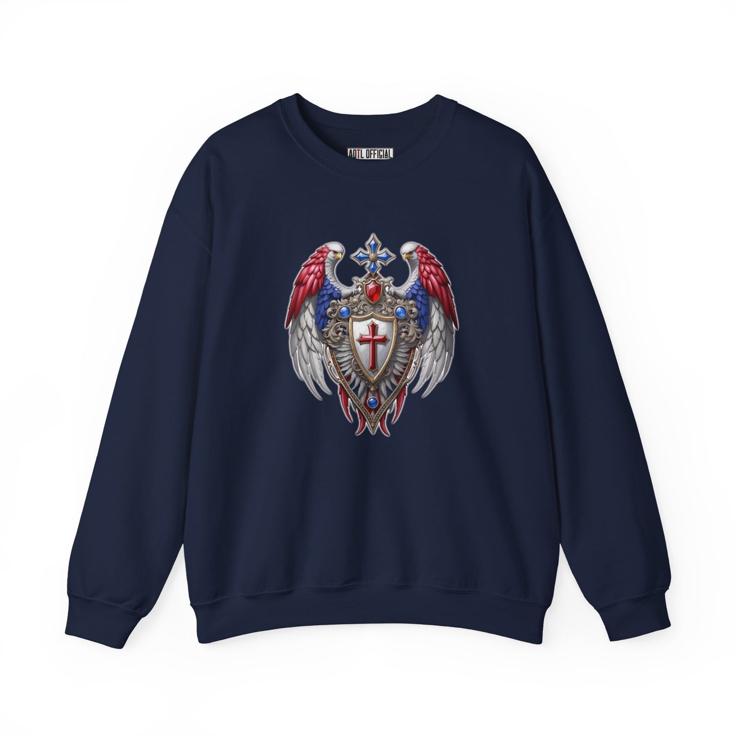Winged Guardians of Faith Unisex Heavy Blend™ Crewneck Sweatshirt