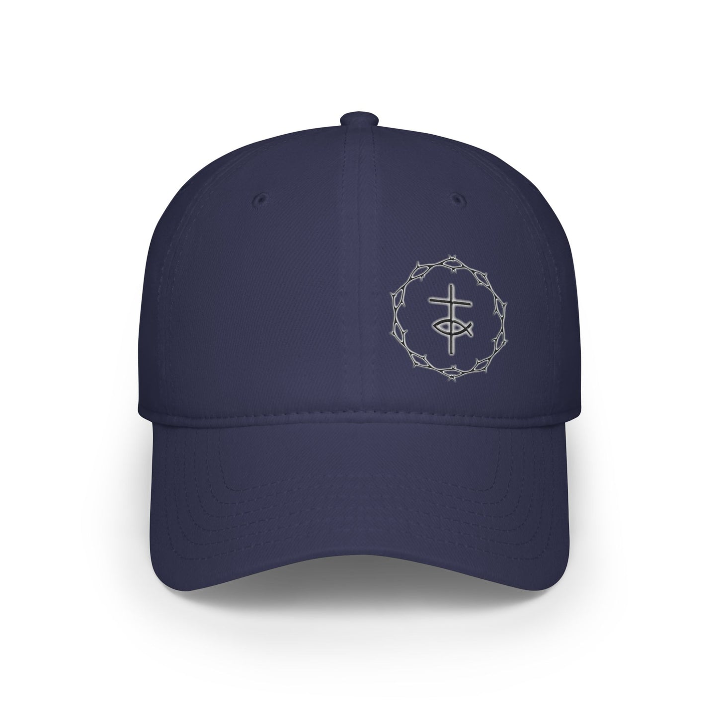 Cross And Fish In Thorns Christian Baseball Cap