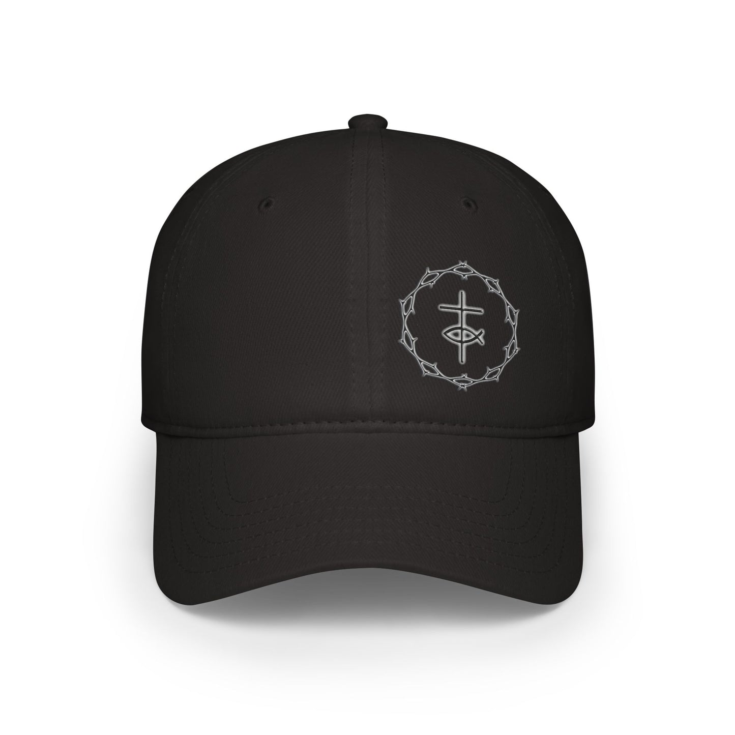 Cross And Fish In Thorns Christian Baseball Cap