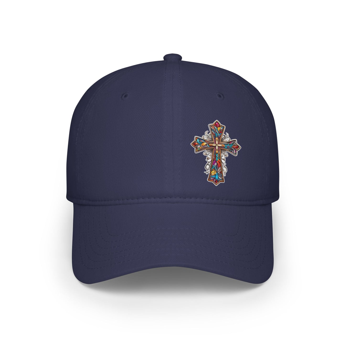 Radiant Floral Cross Christian Baseball Cap