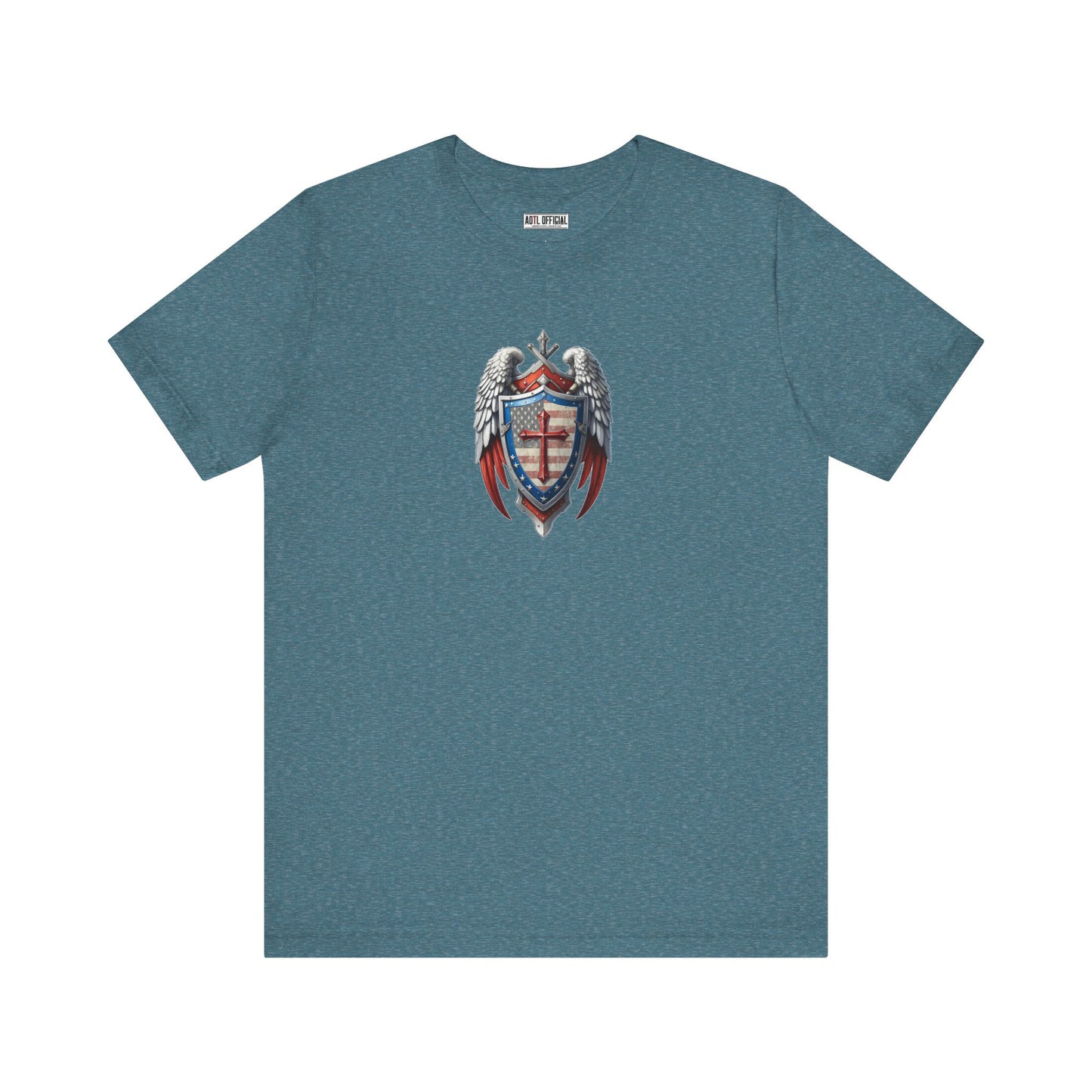 Winged Guardian Christian Patriotic Unisex Short Sleeve Tee