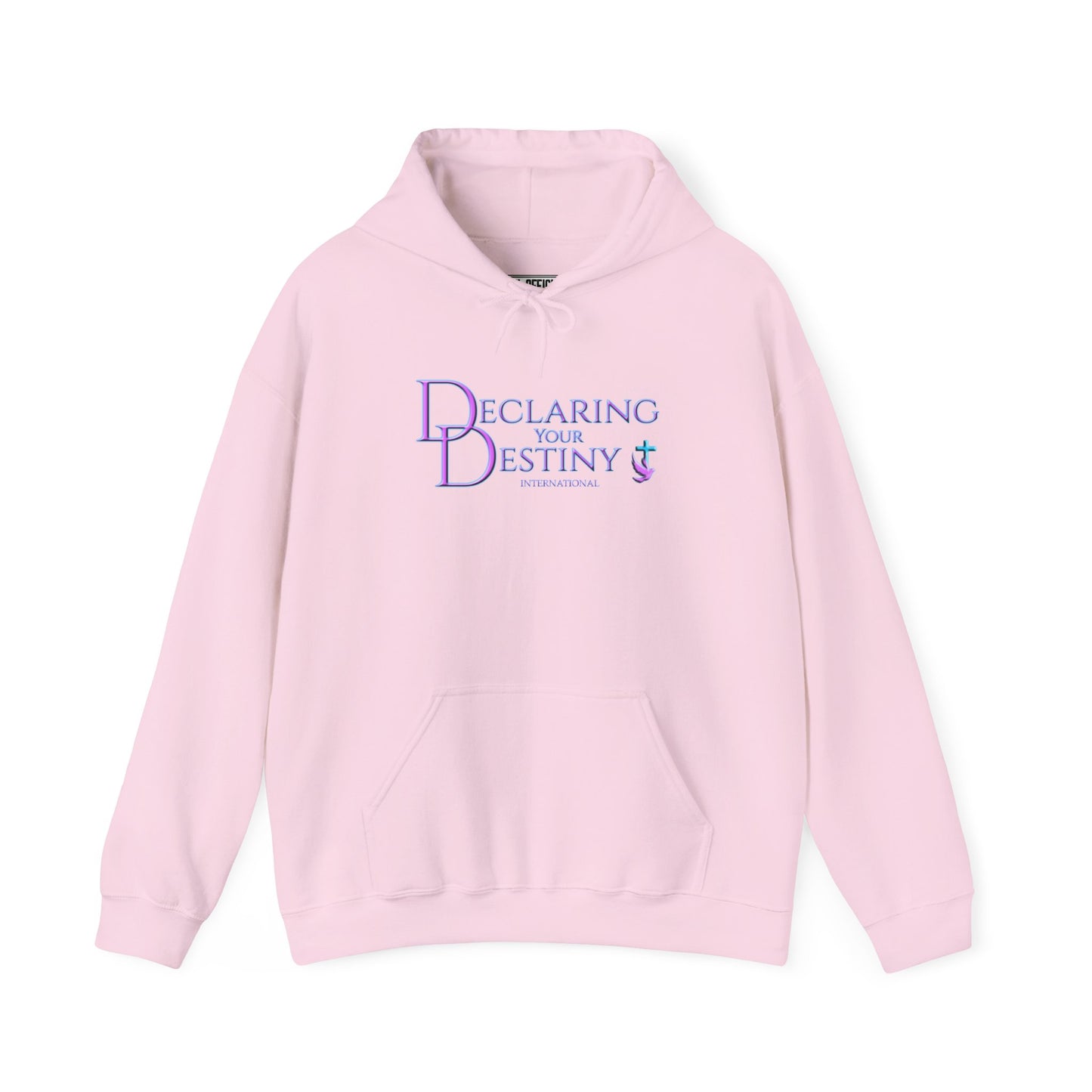 Declaring Your Destiny Purple-Teal logo/ 2 Corinthians 5:7 Unisex Heavy Blend™ Hooded Sweatshirt