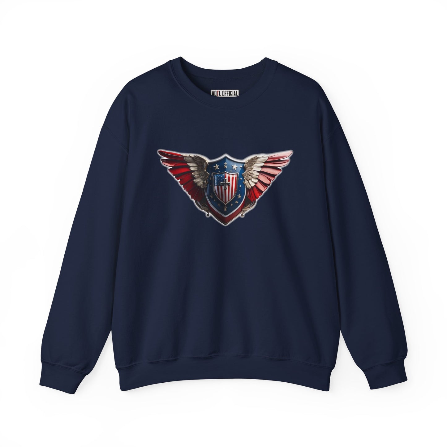 3D Winged Shield Unisex Heavy Blend™ Crewneck Sweatshirt