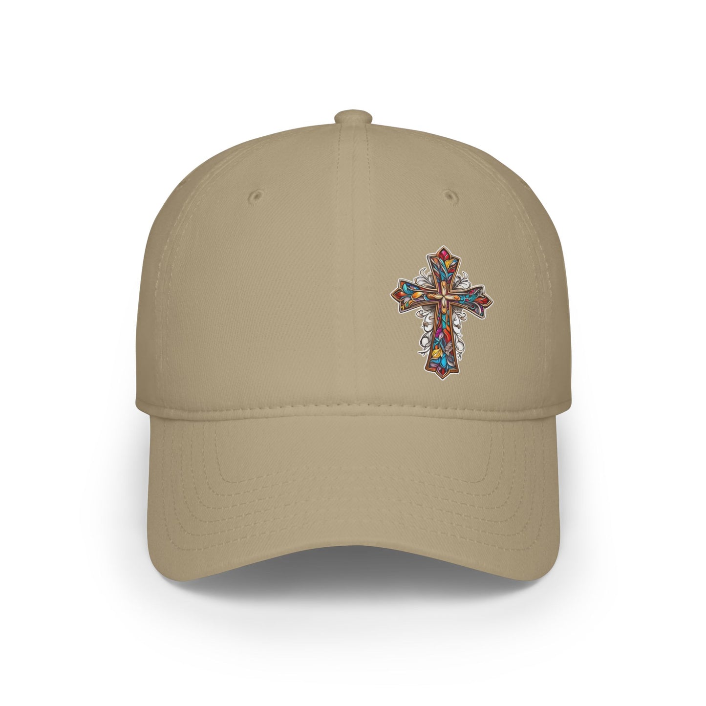 Radiant Floral Cross Christian Baseball Cap