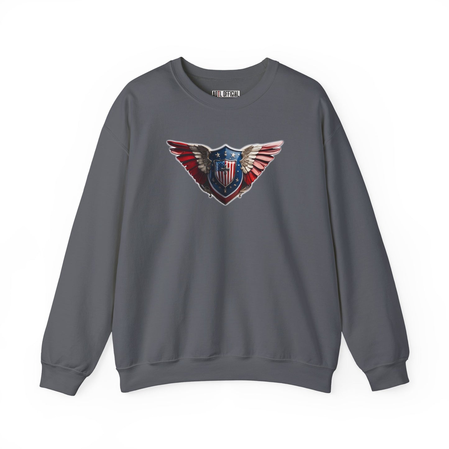 3D Winged Shield Unisex Heavy Blend™ Crewneck Sweatshirt