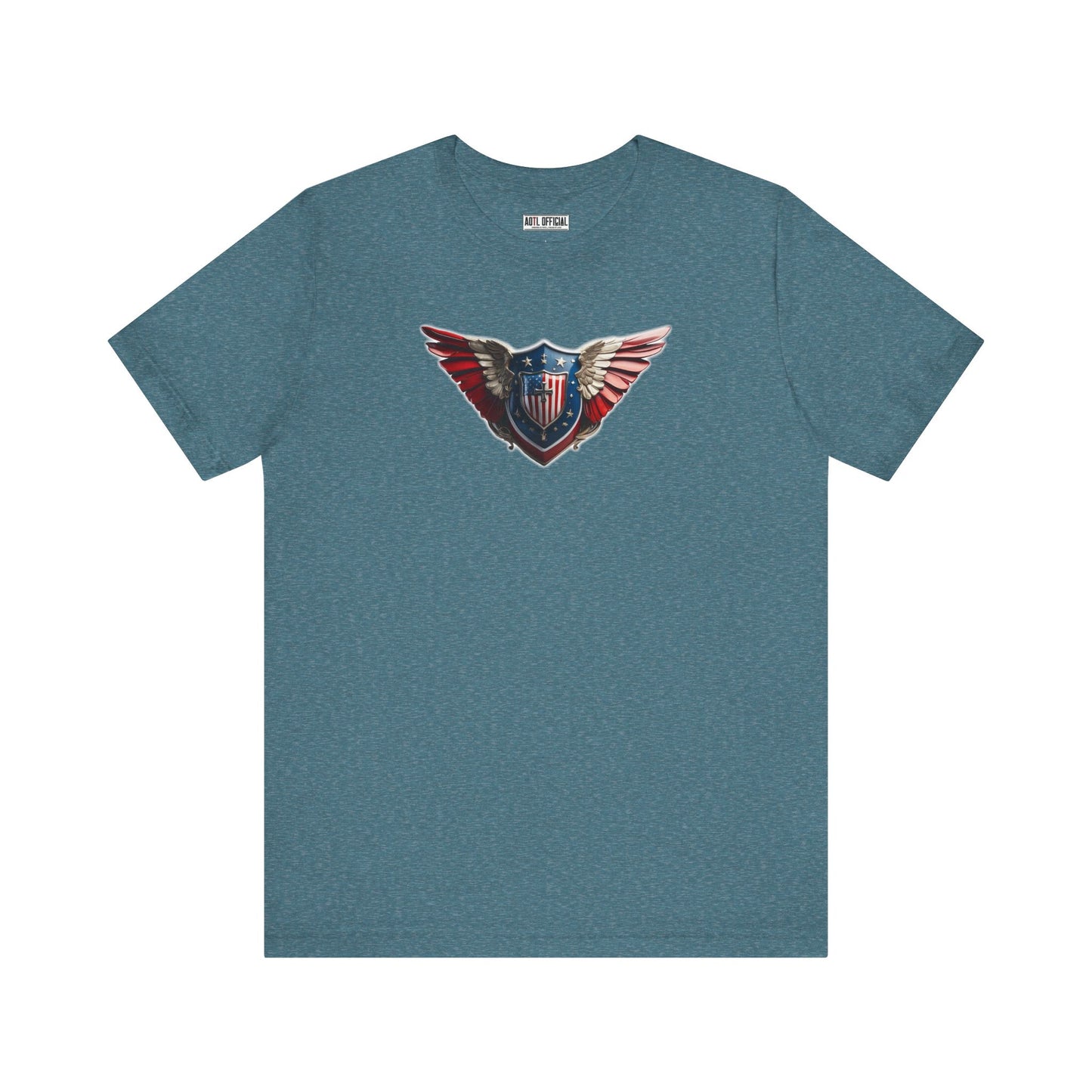 3D Winged Shield Christian Patriotic Unisex Short Sleeve Tee