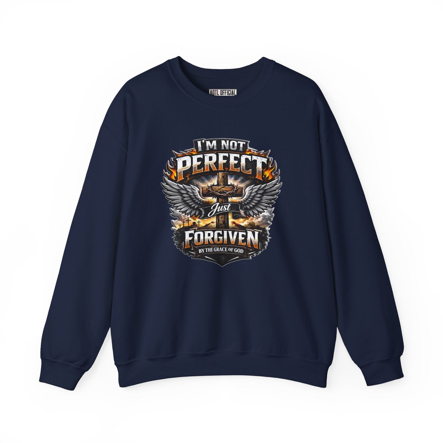 I'm Not Perfect, Just Forgiven Unisex Heavy Blend™ Crewneck Sweatshirt