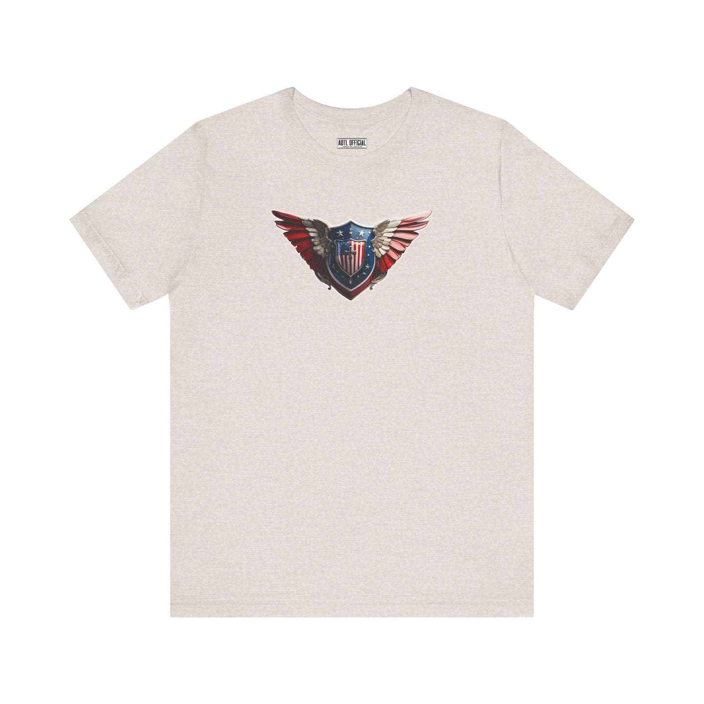 3D Winged Shield Christian Patriotic Unisex Short Sleeve Tee