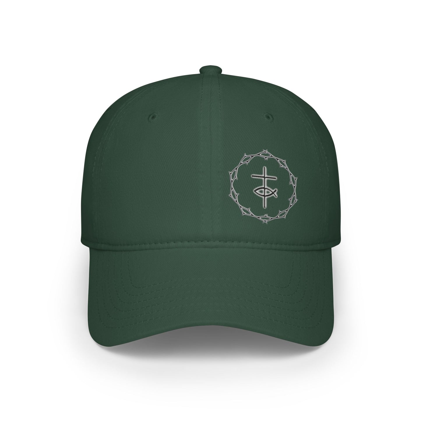 Cross And Fish In Thorns Christian Baseball Cap
