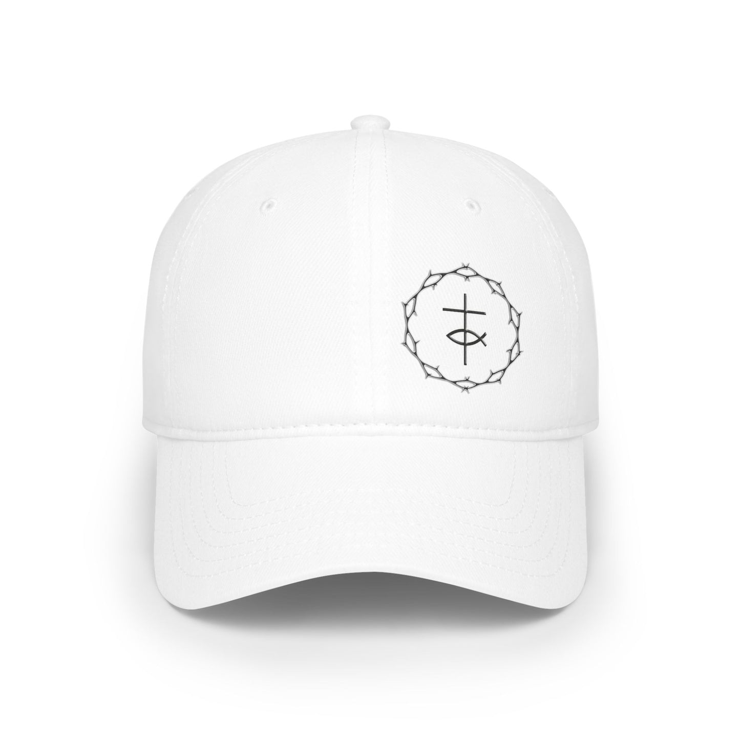 Cross And Fish In Thorns Christian Baseball Cap
