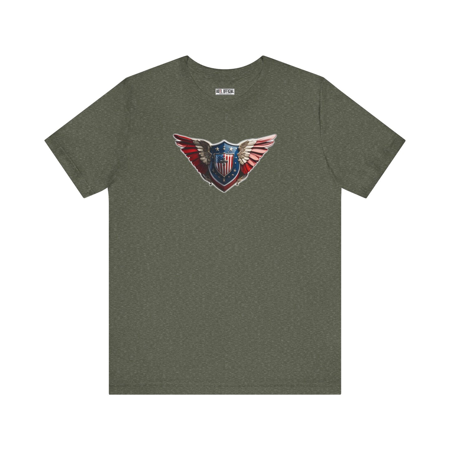 3D Winged Shield Christian Patriotic Unisex Short Sleeve Tee