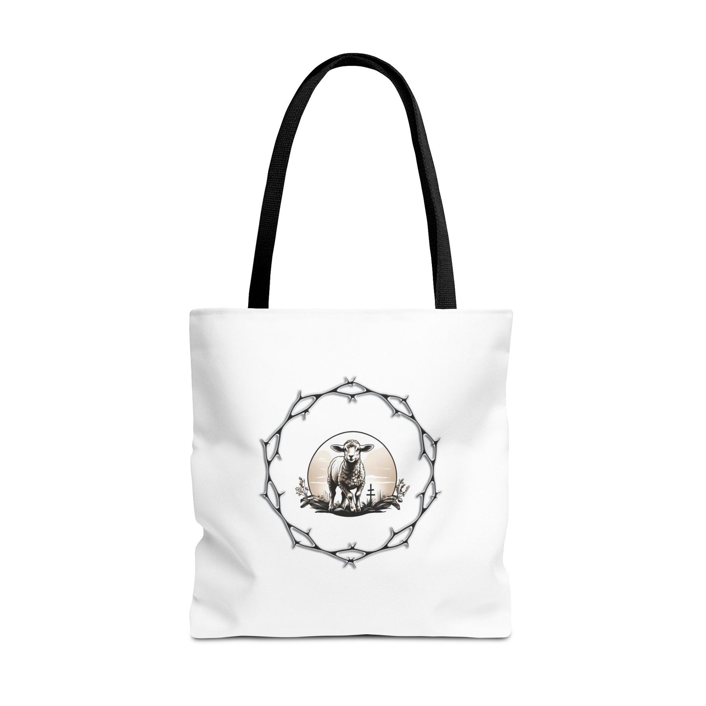 Circle Of Thorns With Sacrificial Lamb Christian Tote bag