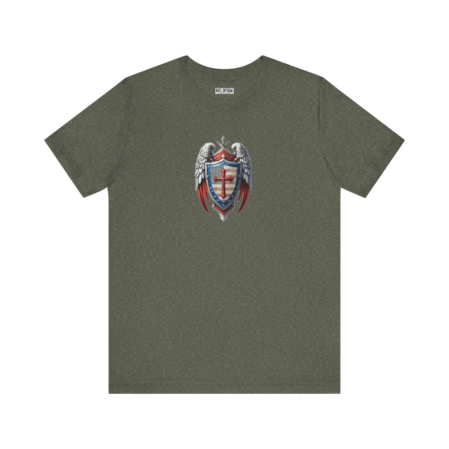 Winged Guardian Christian Patriotic Unisex Short Sleeve Tee