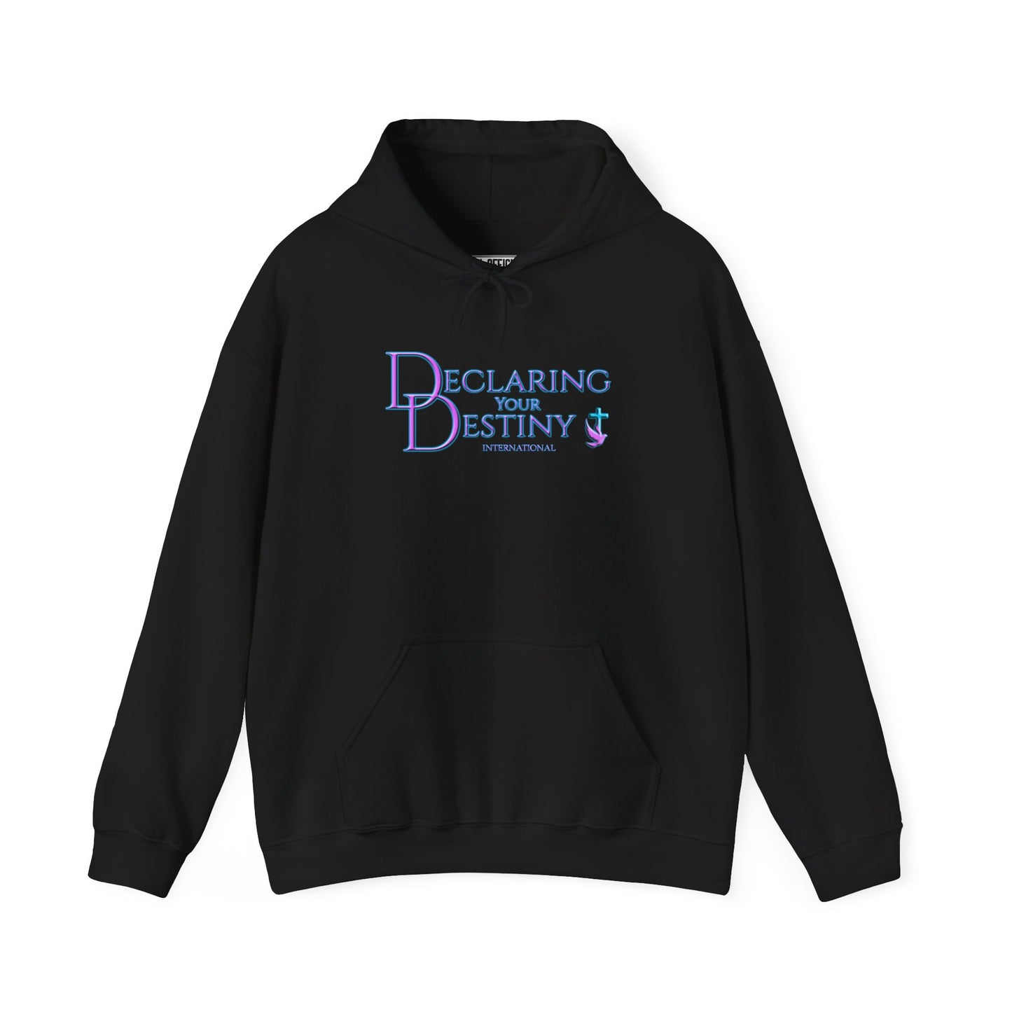 Declaring Your Destiny Purple-Teal logo/ Ephesians 3:20 Unisex Heavy Blend™ Hooded Sweatshirt