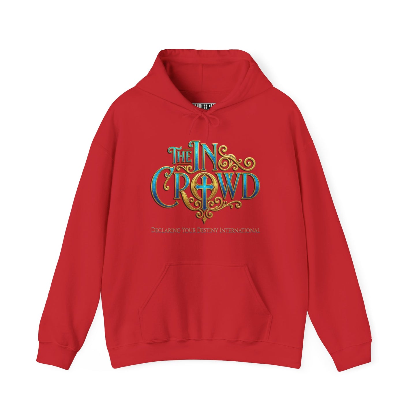 Ornate Blue and Gold The In Crowd DYD Unisex Heavy Blend™ Hooded Sweatshirt