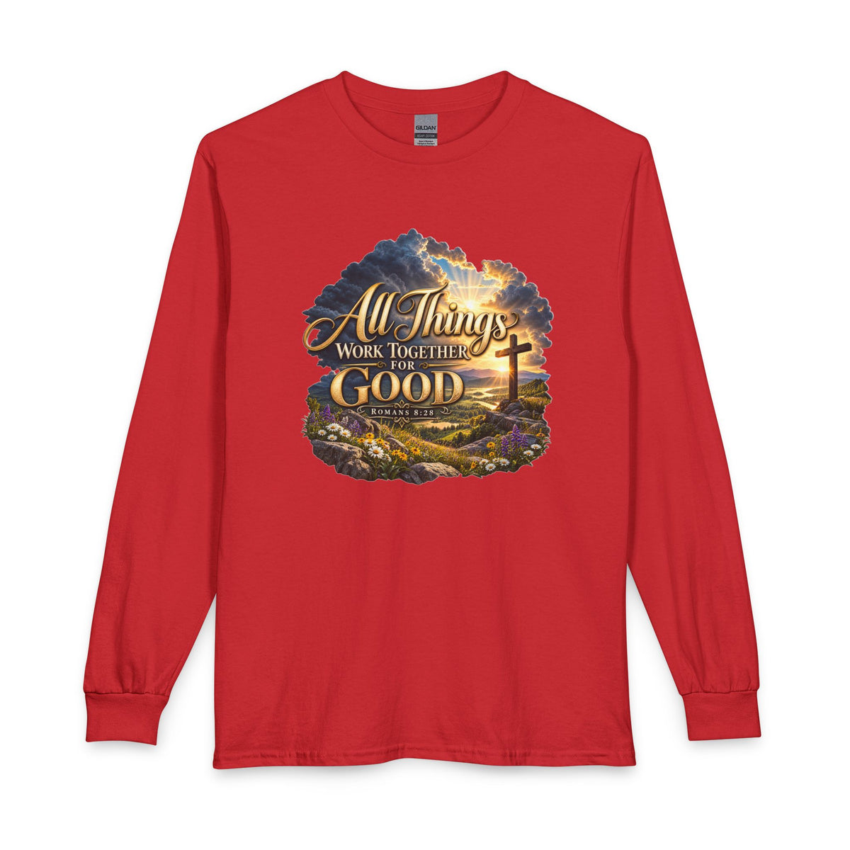 All Things Work Together for Good – Romans 8:28 Christian Long Sleeve Shirt