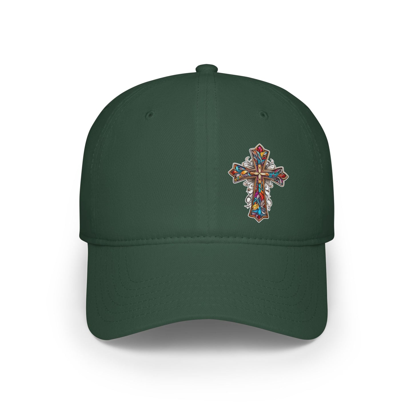 Radiant Floral Cross Christian Baseball Cap