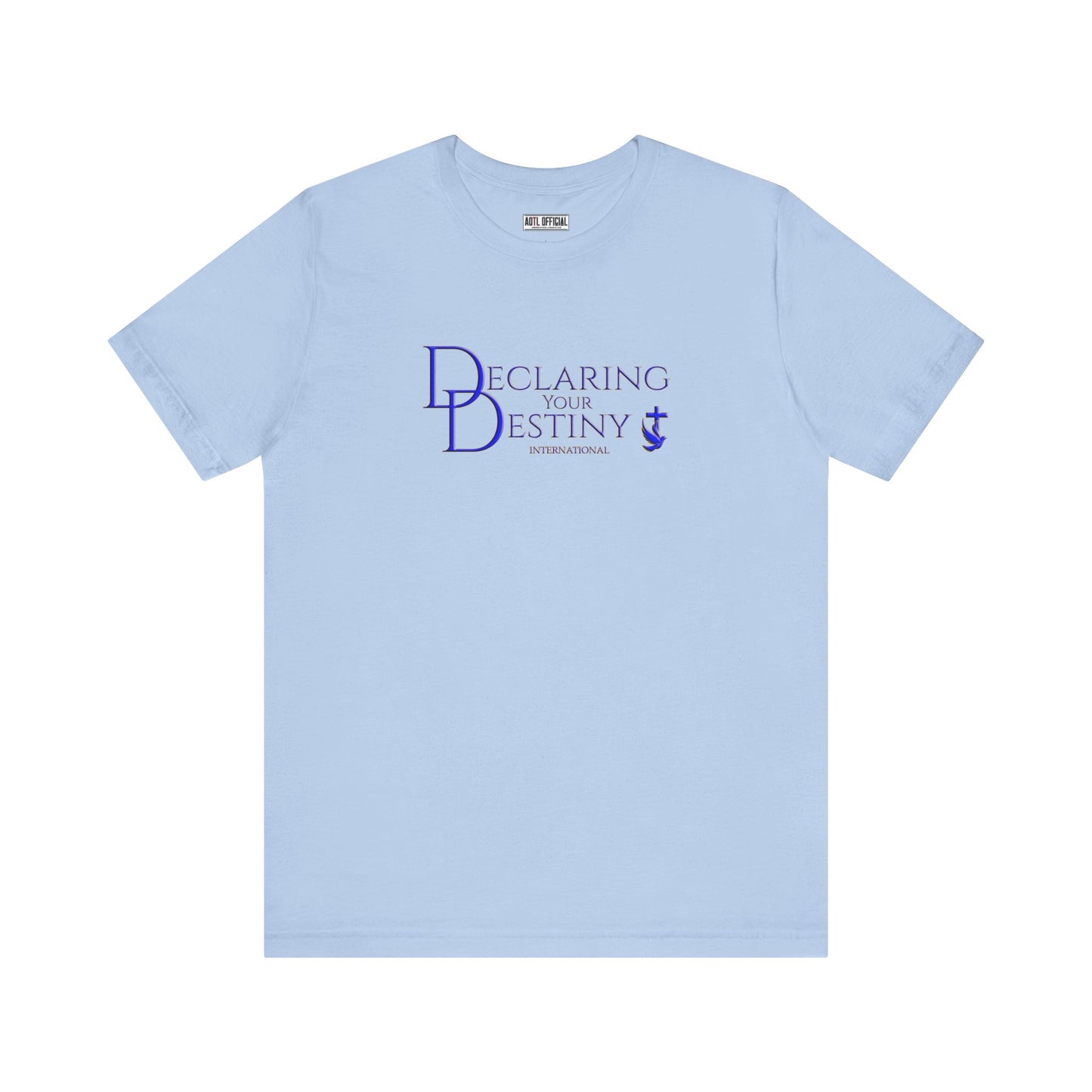 Declaring Your Destiny Blue & Gold logo/Romans 8:31