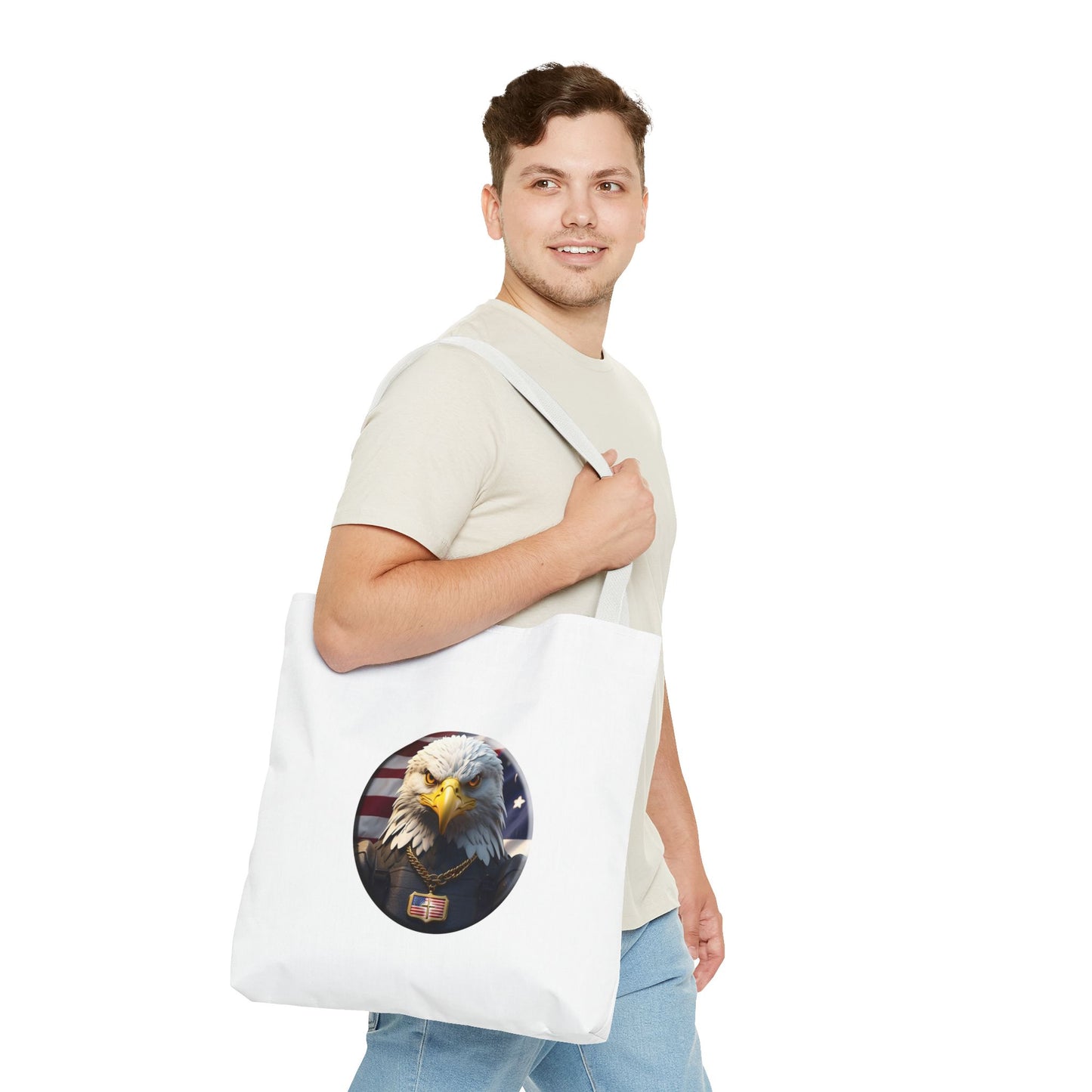 Golden Sentinel Patriotic Christian Tote bag