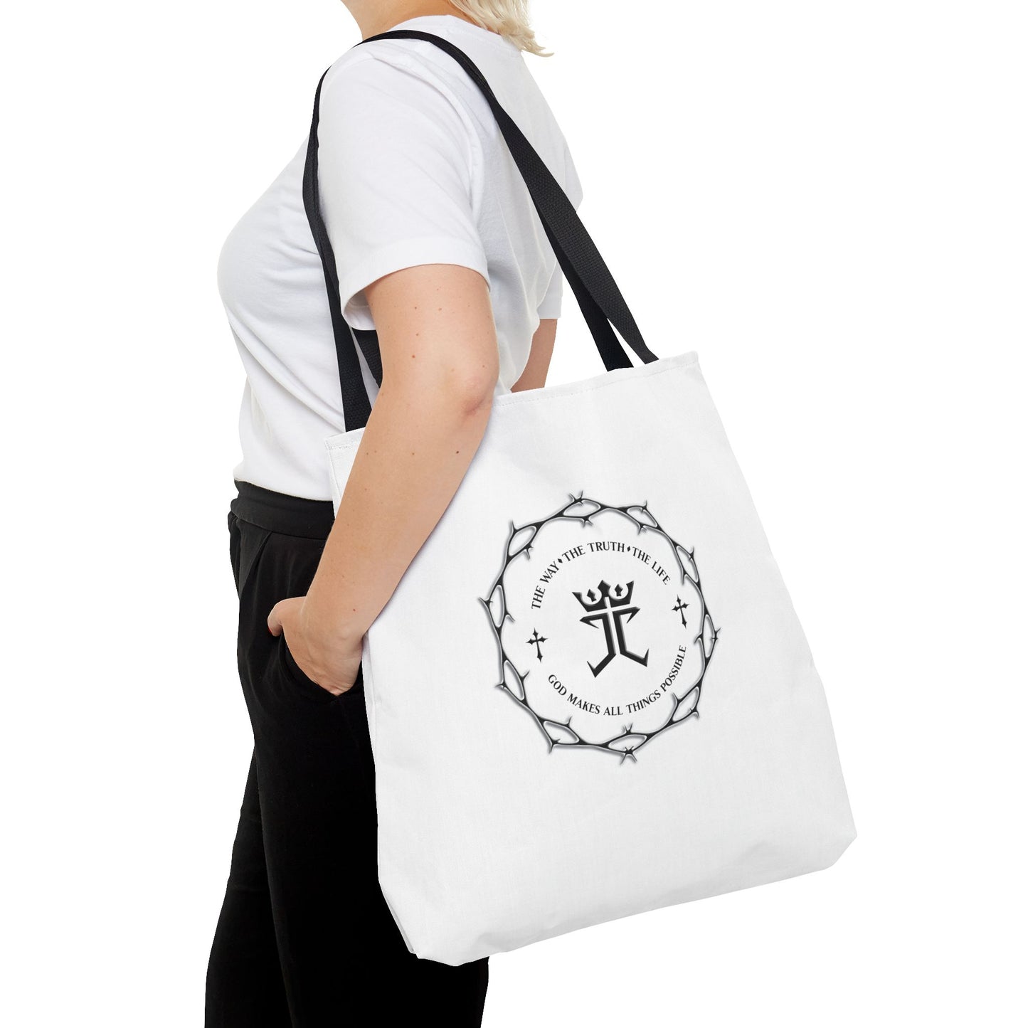 God Makes All Things Possible Christian Tote bag