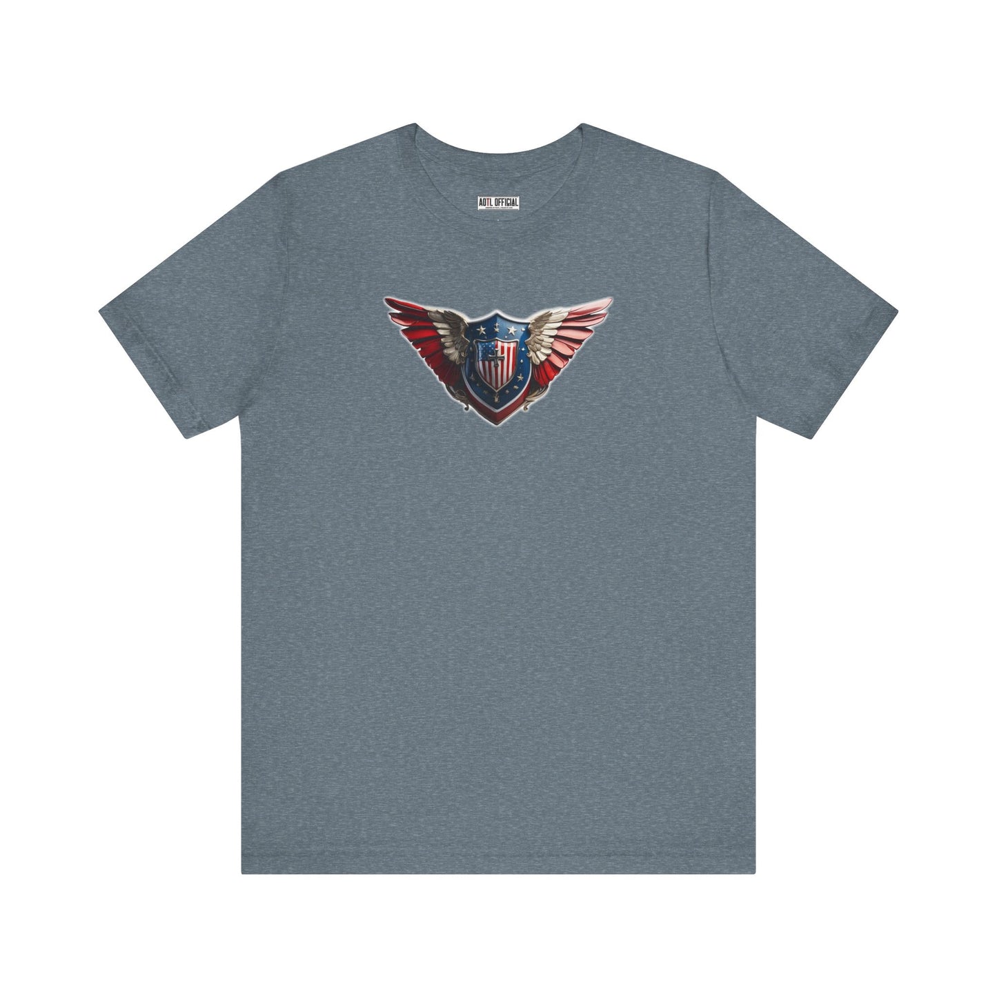 3D Winged Shield Christian Patriotic Unisex Short Sleeve Tee