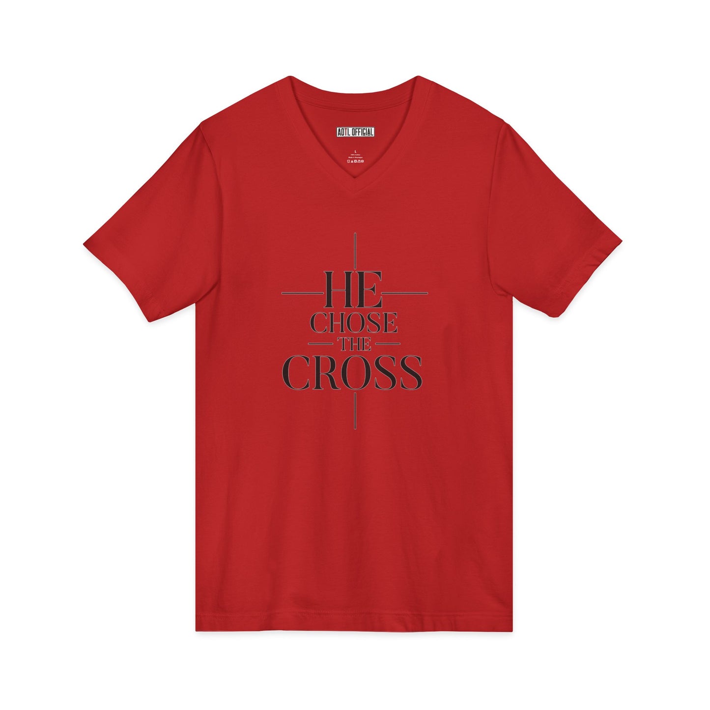 He Chose The Cross V-Neck Tee