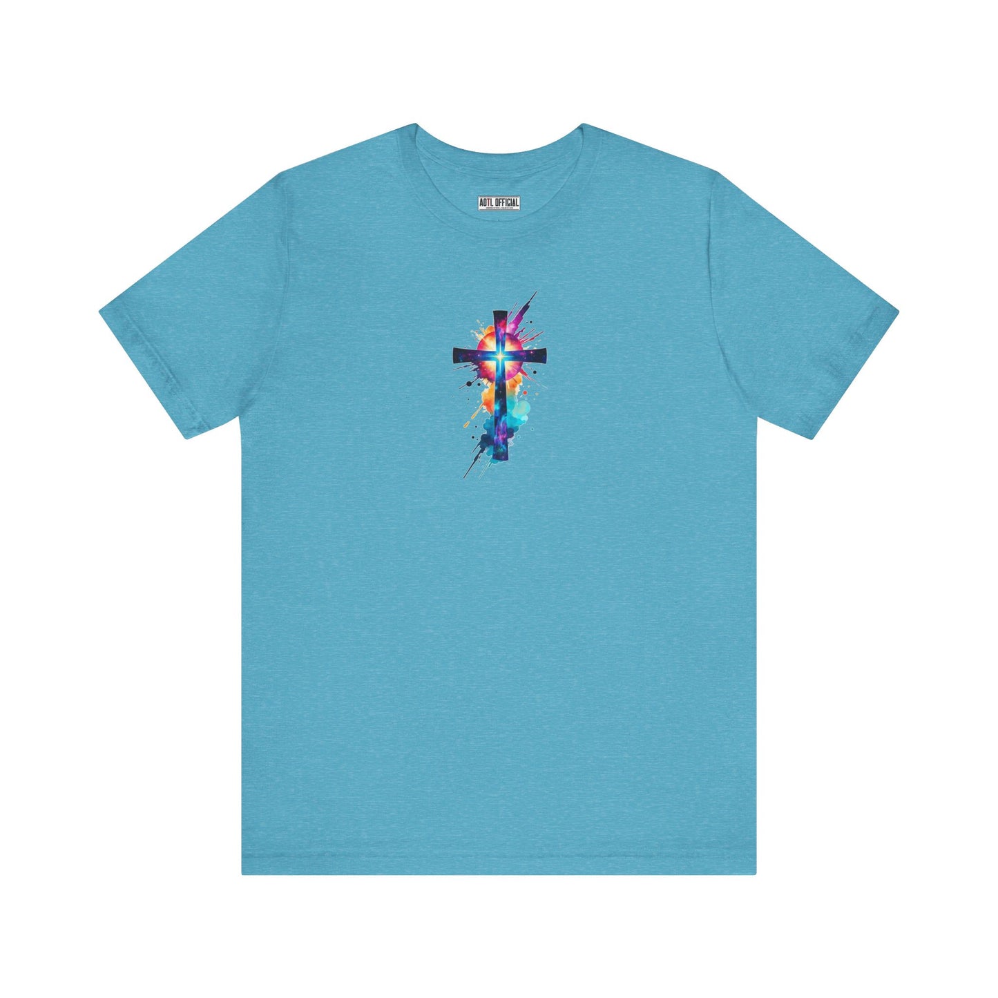 Cosmic Reverence Cross Christian Unisex Short Sleeve Tee