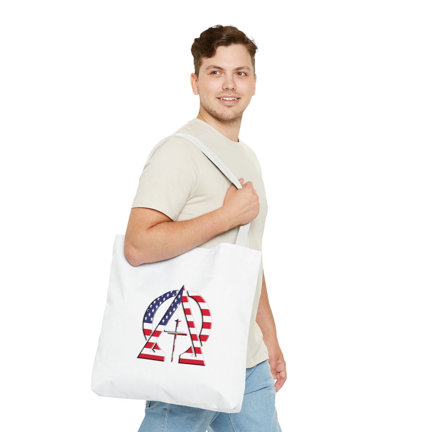 USA Jesus Christ Is King/ Alpha & Omega Christian Tote bag