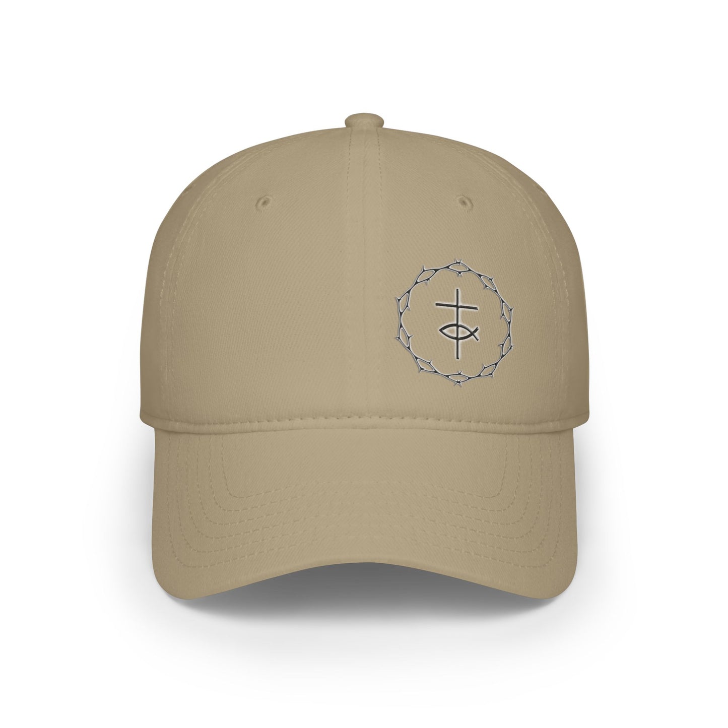 Cross And Fish In Thorns Christian Baseball Cap