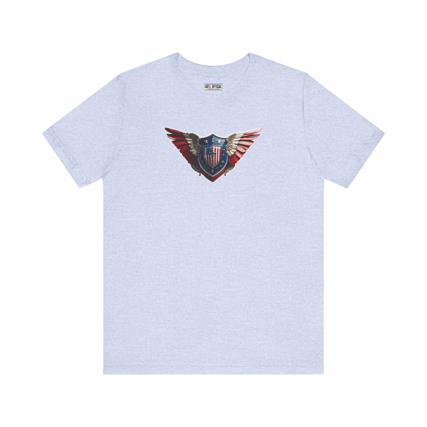 3D Winged Shield Christian Patriotic Unisex Short Sleeve Tee