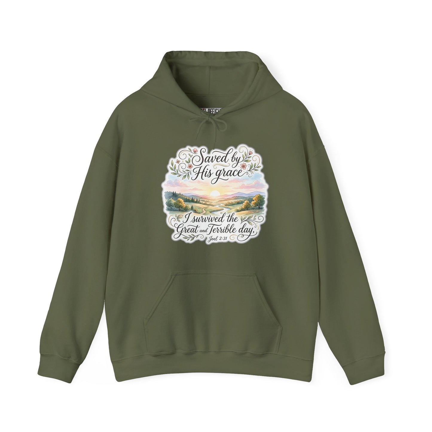 Grace Beyond the Horizon – I Survived the Great and Terrible Day (Joel 2:31) Christian Hoodie
