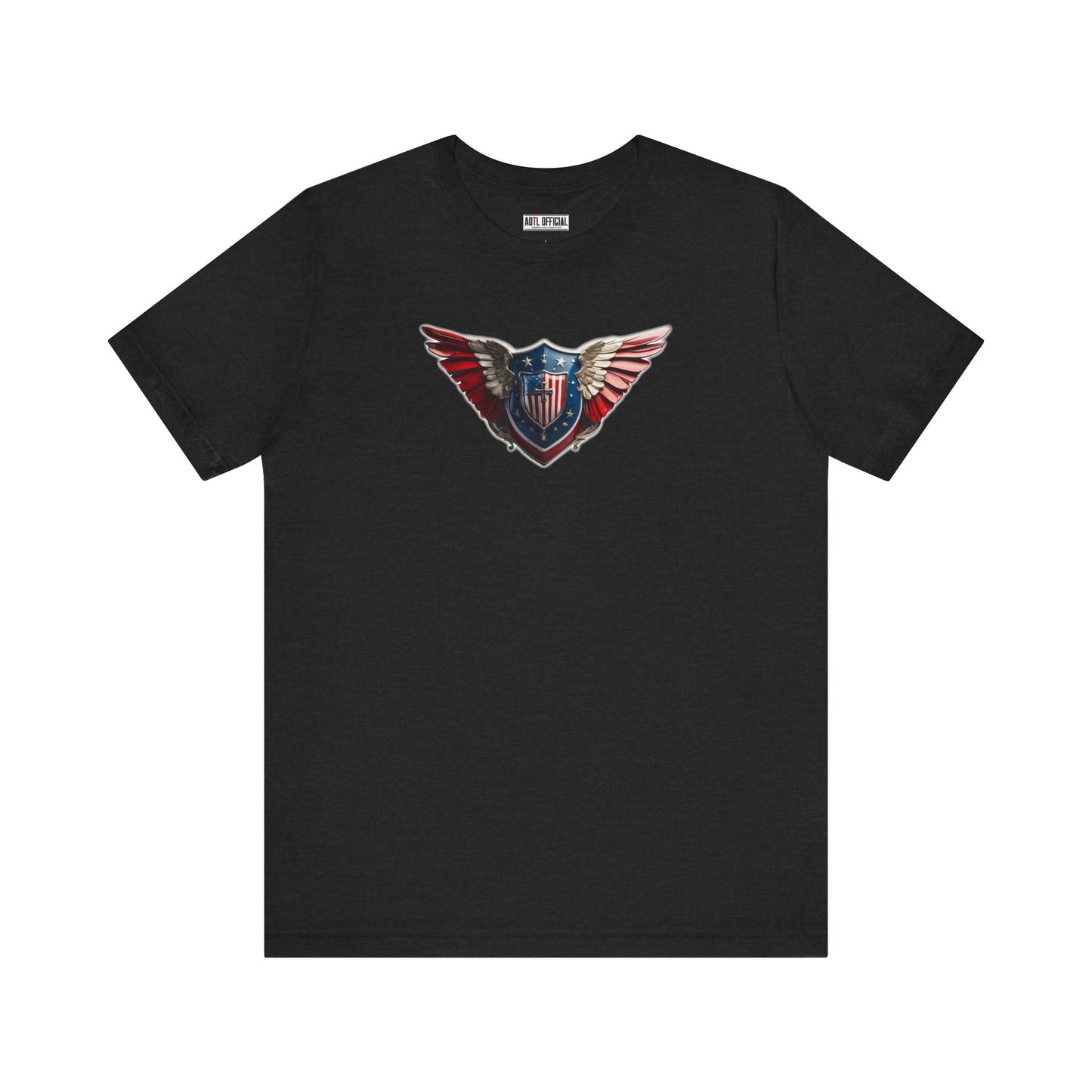 3D Winged Shield Christian Patriotic Unisex Short Sleeve Tee