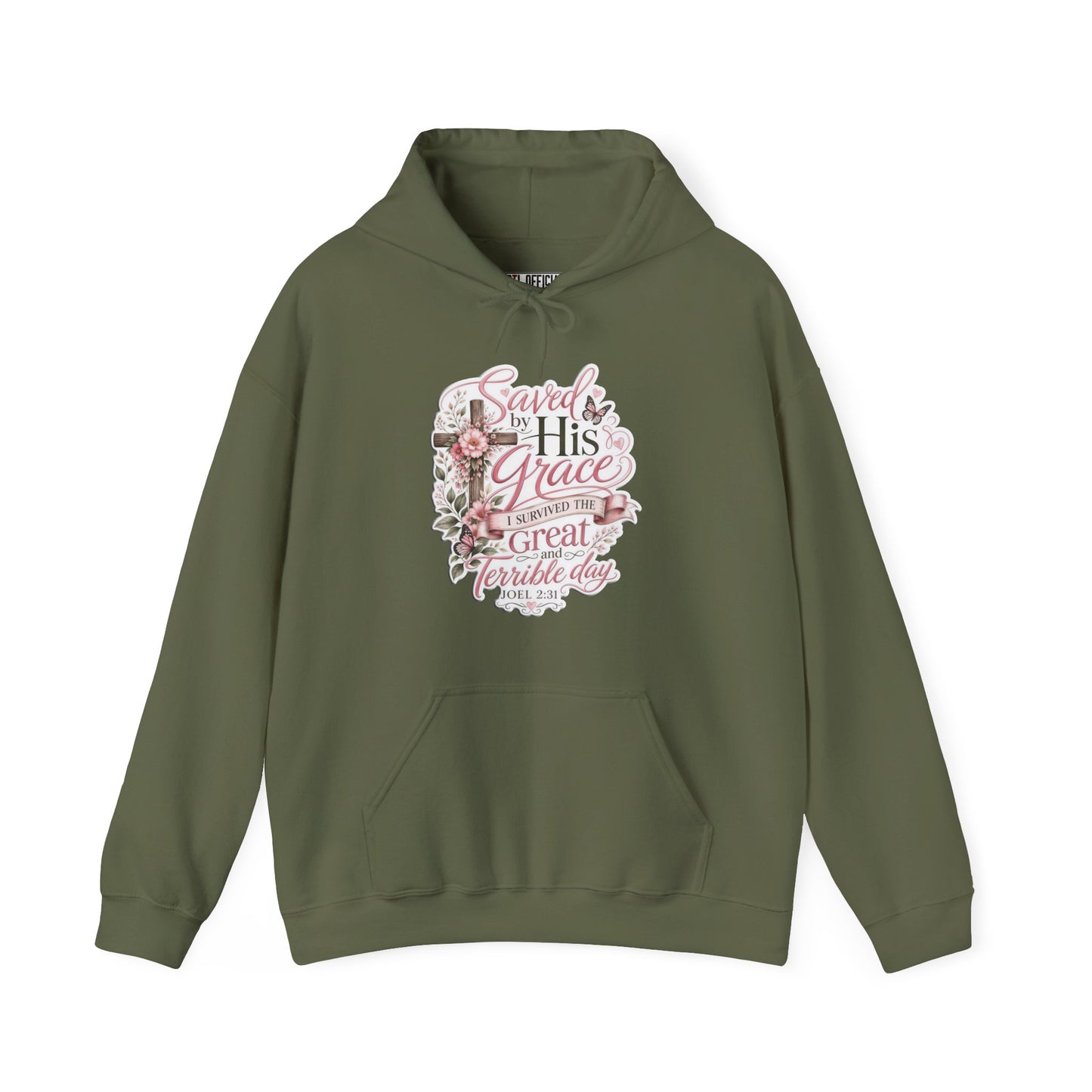 Grace in Bloom – I Survived the Great and Terrible Day (Joel 2:31) Christian Hoodie