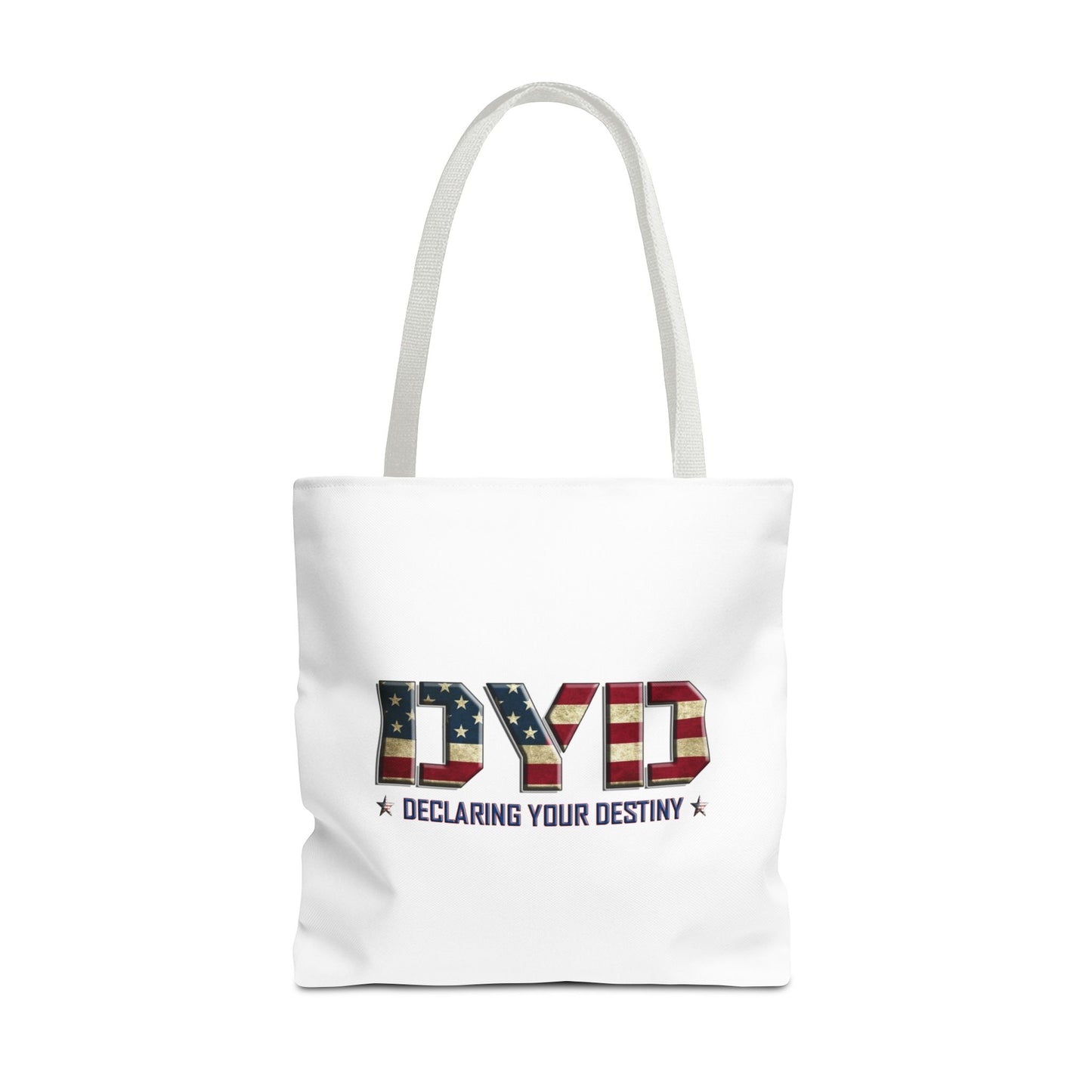 Declaring Your Destiny USA logo/ Sacrificial Freedom Christian Tote bag