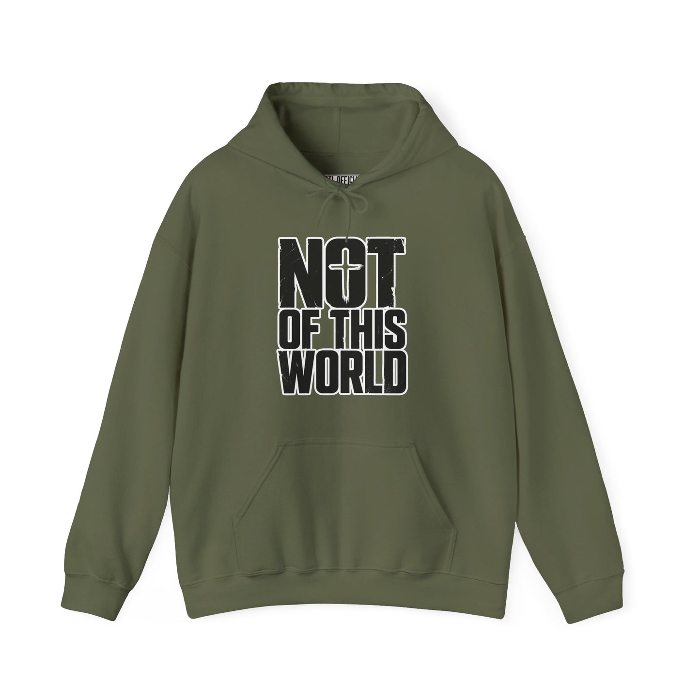 Not Of This World Black Text Christian Hoodie