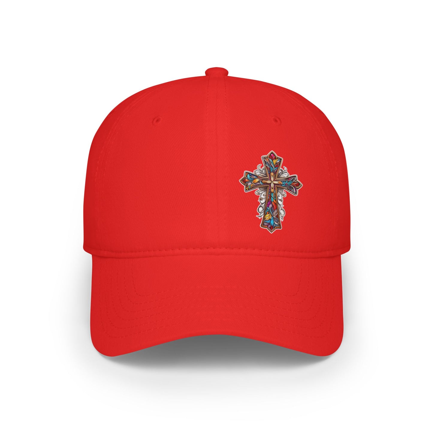 Radiant Floral Cross Christian Baseball Cap