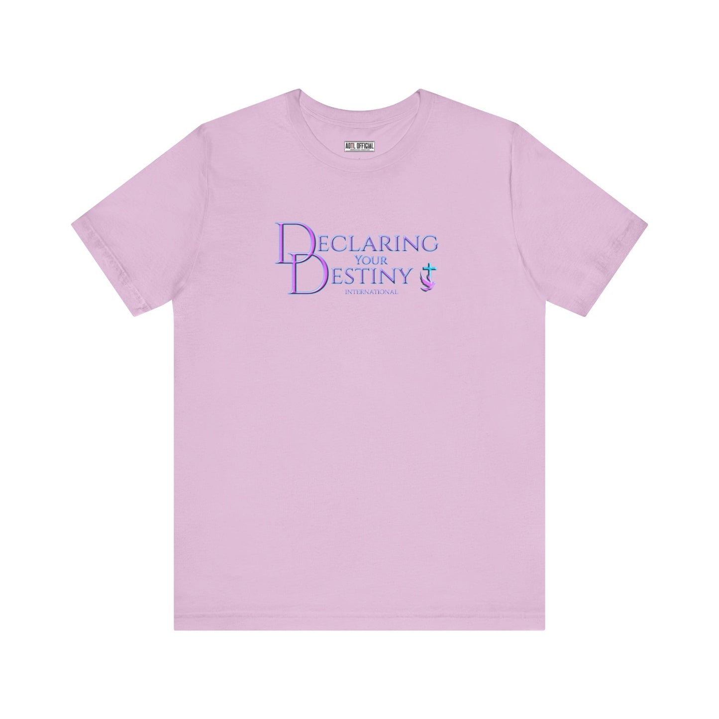Declaring Your Destiny Lilac & Teal logo/Purple Lightning Alpha & Omega
