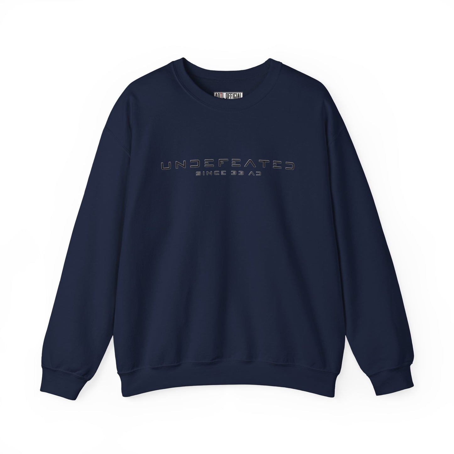 Undefeated Since 33 AD Modern Script Christian Sweatshirt