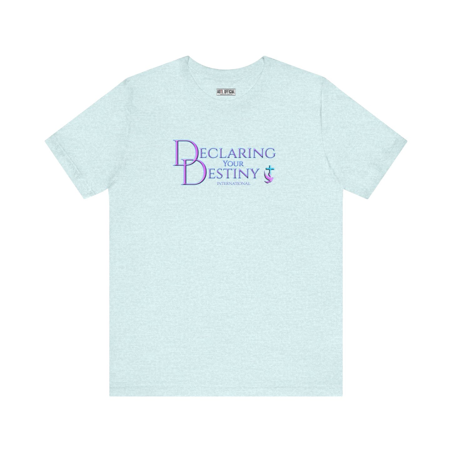 Declaring Your Destiny Lilac & Teal logo/2 Corinthians 5:7