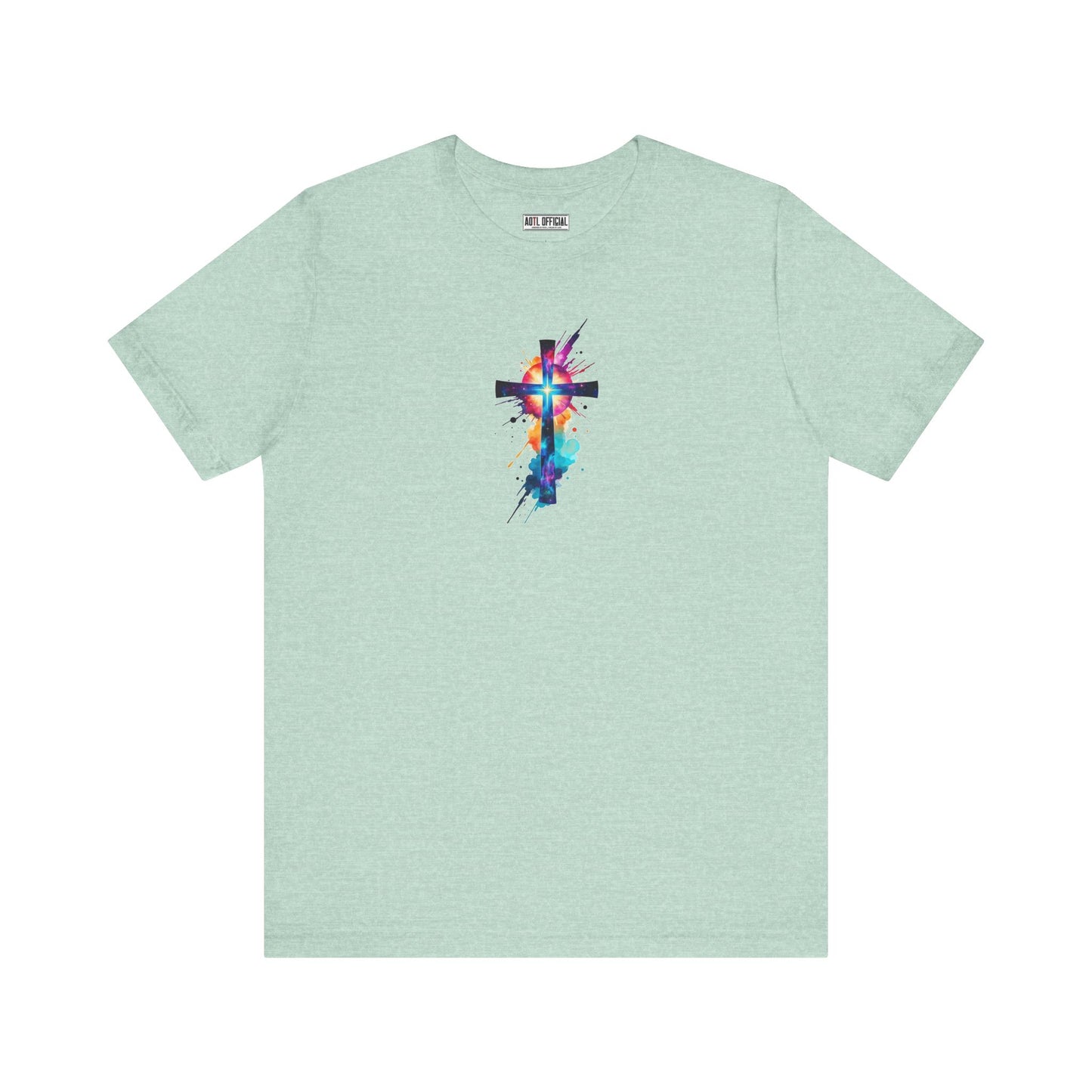 Cosmic Reverence Cross Christian Unisex Short Sleeve Tee