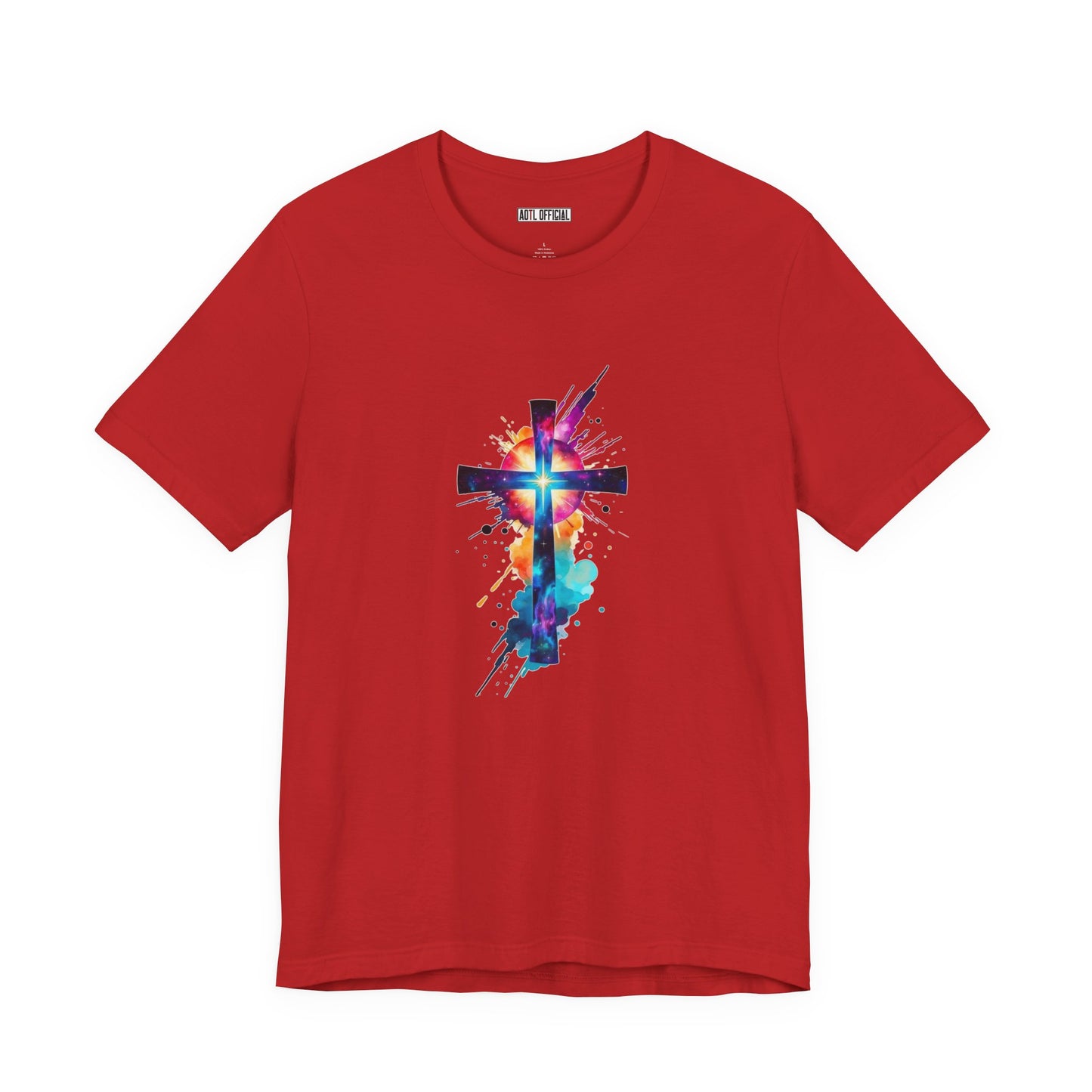 Cosmic Reverence Cross Christian Unisex Short Sleeve Tee