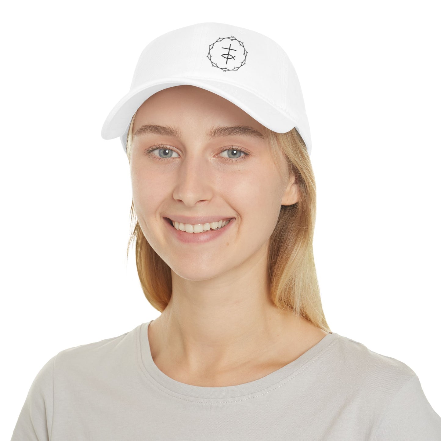 Cross And Fish In Thorns Christian Baseball Cap