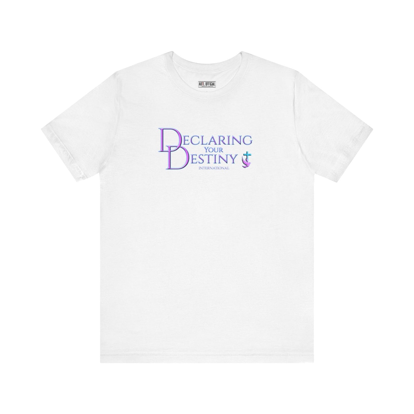 Declaring Your Destiny Lilac & Teal logo/Purple Lightning Alpha & Omega