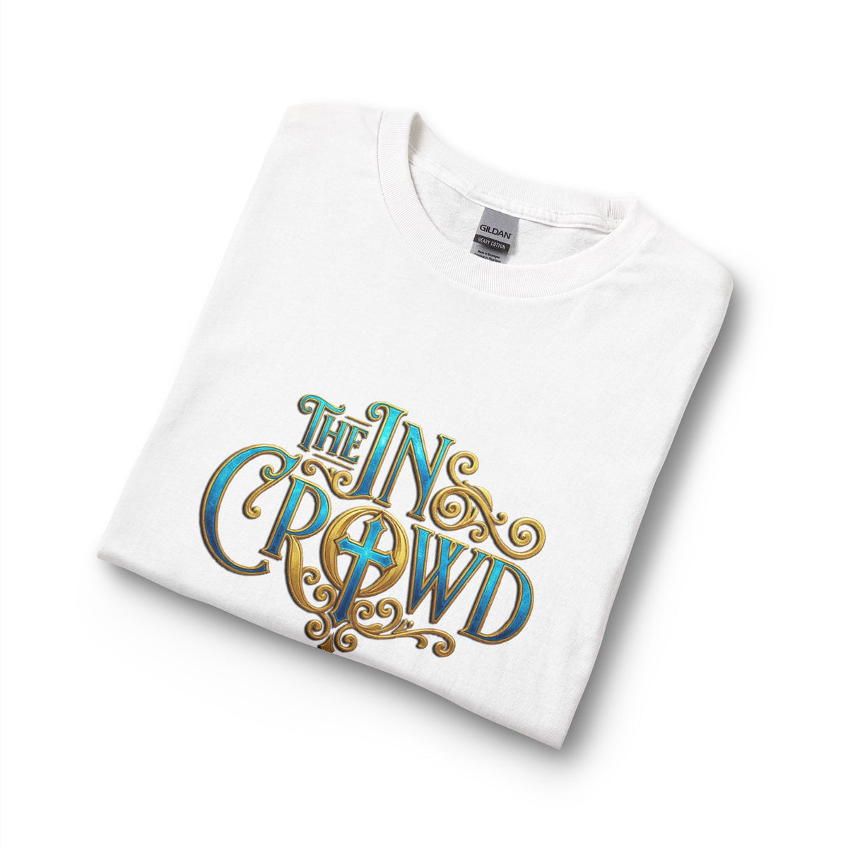 Ornate The In Crowd Blue & Gold Christian Long Sleeve Shirt