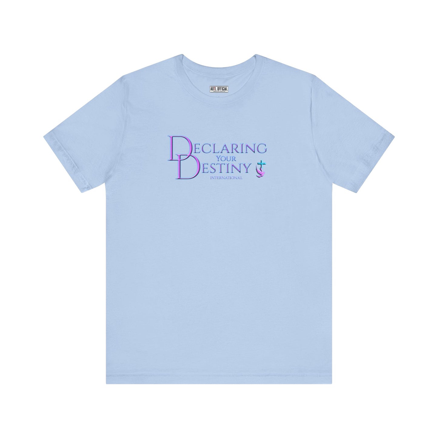 Declaring Your Destiny Lilac & Teal logo/Purple Lightning Alpha & Omega